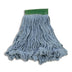 Thumbnail image #1 for Rubbermaid Commercial Super Stitch Medium Looped-End Mop Head, 4-Ply Cotton/Synthetic Blend, 5-Inch Headband, Blue