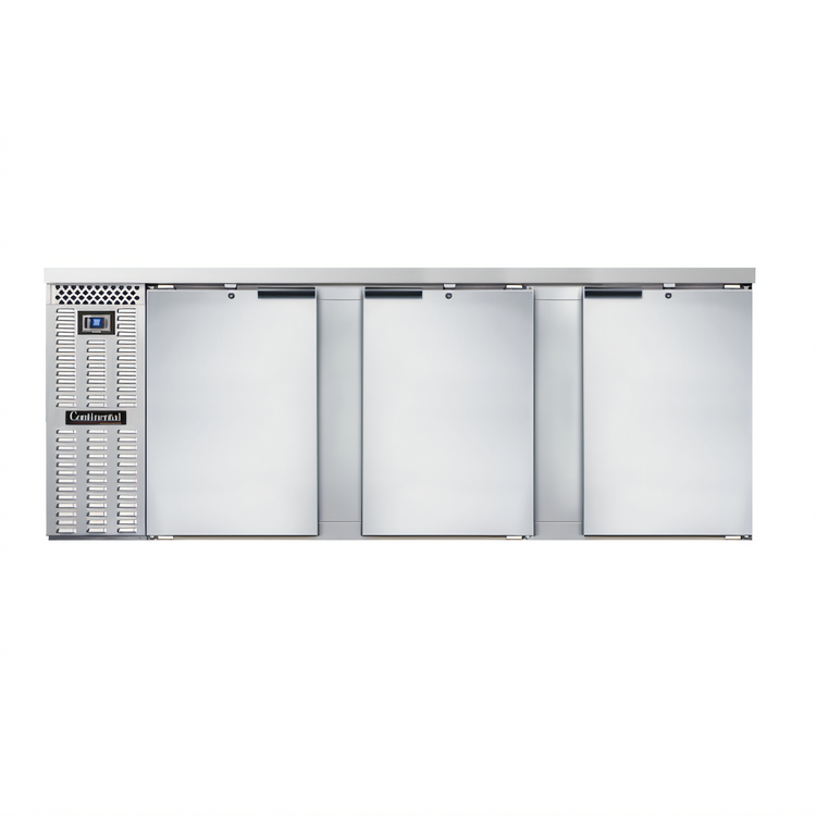 Product image #1 for Continental Refrigerator BB90SNSS 90-Inch Shallow Depth Three-Door Back Bar Cooler