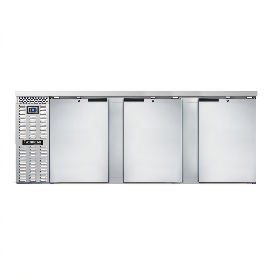 Product image #1 for Continental Refrigerator BB90SNSS 90-Inch Shallow Depth Three-Door Back Bar Cooler