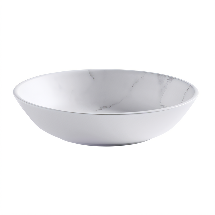 Product image #1 for American Metalcraft Mix & Matte 12 oz Round Melamine Bowl, 6-Inch Diameter, Marble
