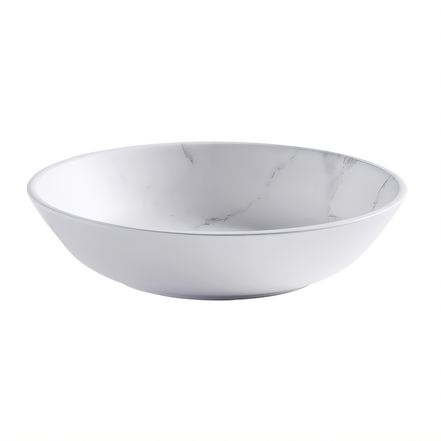 Product image #1 for American Metalcraft Mix & Matte 12 oz Round Melamine Bowl, 6-Inch Diameter, Marble