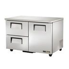 Thumbnail image #1 for True Mfg. - General Foodservice TUC-48D-2-HC 48-Inch 2-Section Undercounter Refrigerator, 1 Solid Door, 2 Drawers, Stainless Steel, R290