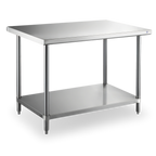 Thumbnail image #1 for Steel Works Stainless SWWTS-2472-318 Stainless Steel Work Table, 24 x 72 x 34 Inch, 18-Gauge 304 Top, Open Base with Undershelf