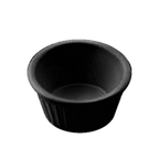 Thumbnail image #1 for American Metalcraft MRF350BL 3 oz Black Fluted Melamine Ramekin Case of 72