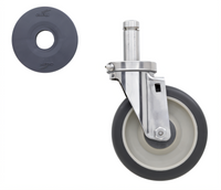 Metro Super Erecta 5-Inch Cart-Washable Swivel Stem Caster with Polyurethane Tread and Bumper, 300 lb Capacity
