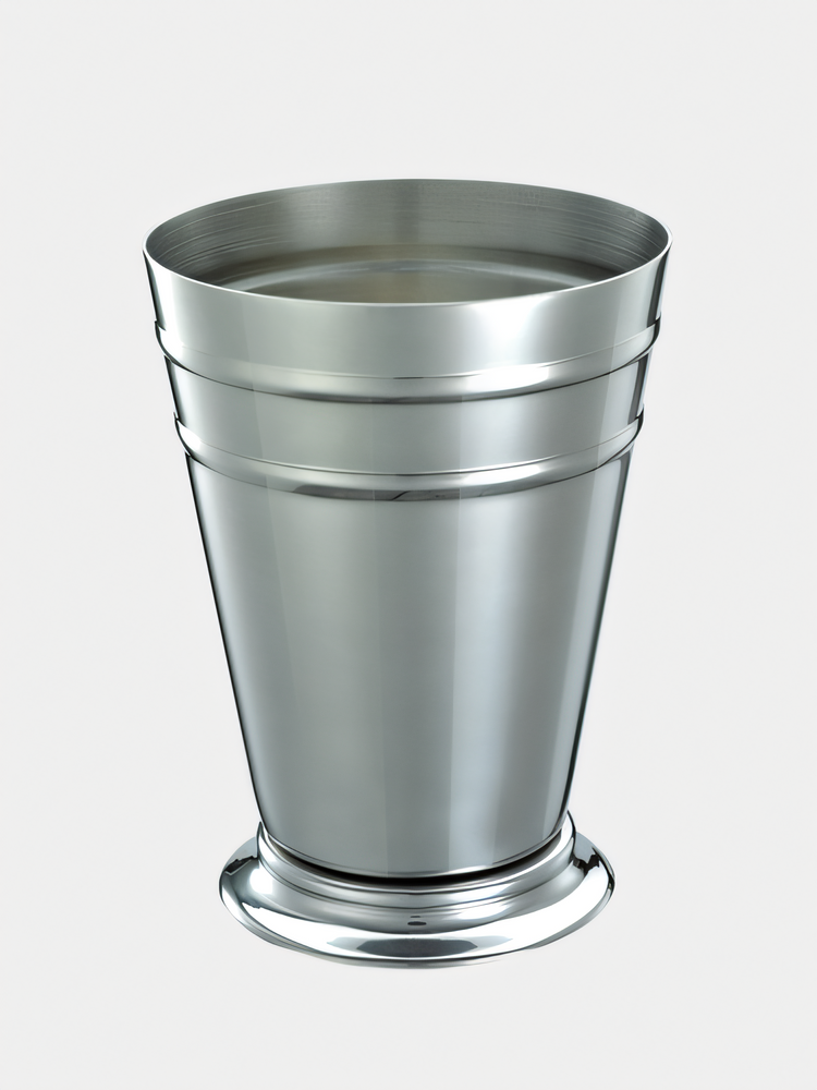 Product image #1 for Barfly Deluxe Footed Julep Cup, 13.5 oz, Dual Rib, 18/8 Stainless Steel