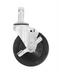 Thumbnail image #1 for Olympic 5-Inch Stem Swivel-Brake Caster with Resilient Rubber Tread, 200 lb Capacity