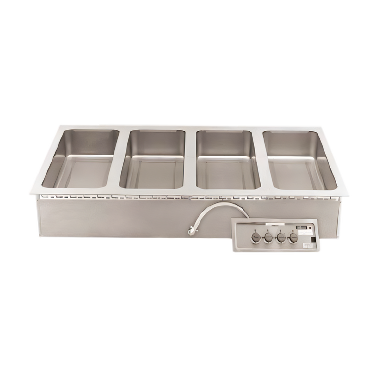 Product image #1 for Wells MOD-427TDM Built-In Electric Top-Mount Hot Well Food Warmer with 4 Pan Openings