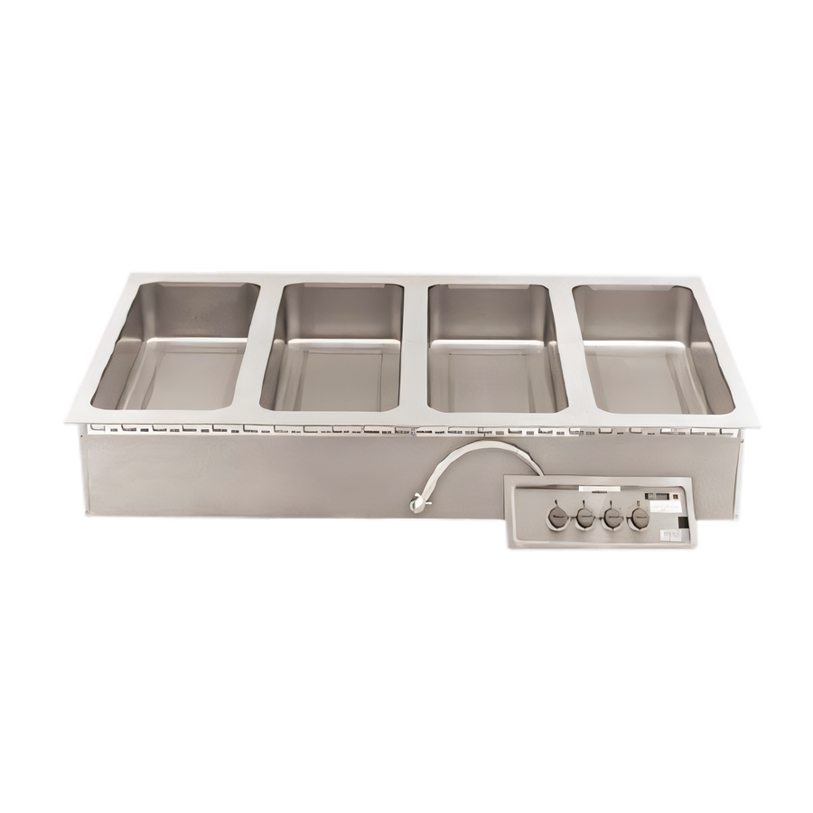Product image #1 for Wells MOD-427TDM Built-In Electric Top-Mount Hot Well Food Warmer with 4 Pan Openings