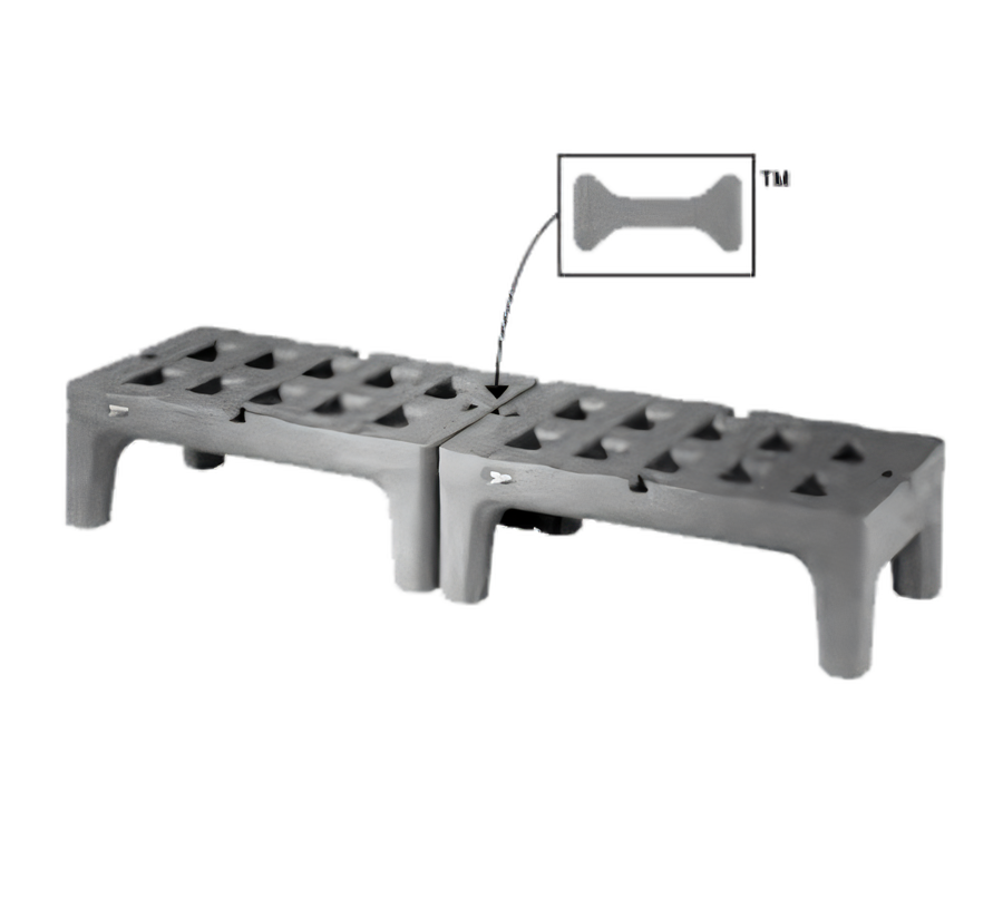 Product image #1 for Metro Bow-Tie Slotted Polymer Dunnage Rack, 30 x 22 x 12 Inches, 1,500 lb. Capacity