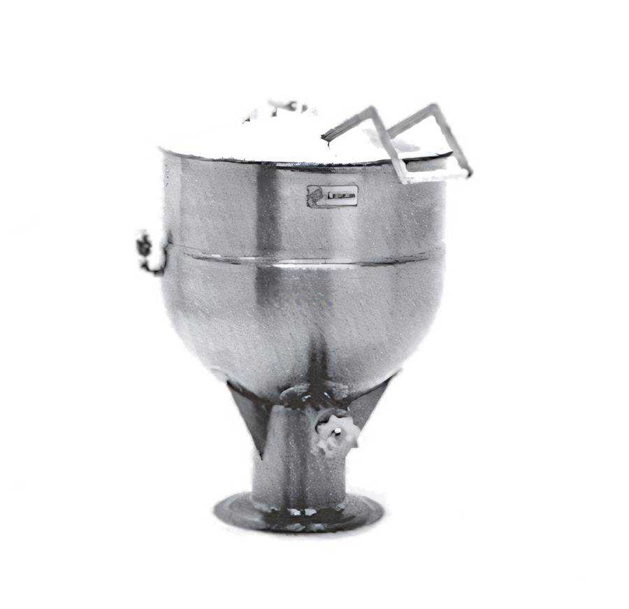 Product image #1 for Legion LP-50 50-Gallon Stationary Direct Steam Kettle with 304 Stainless Steel Liner, 2/3 Jacketed, Pedestal Mounted