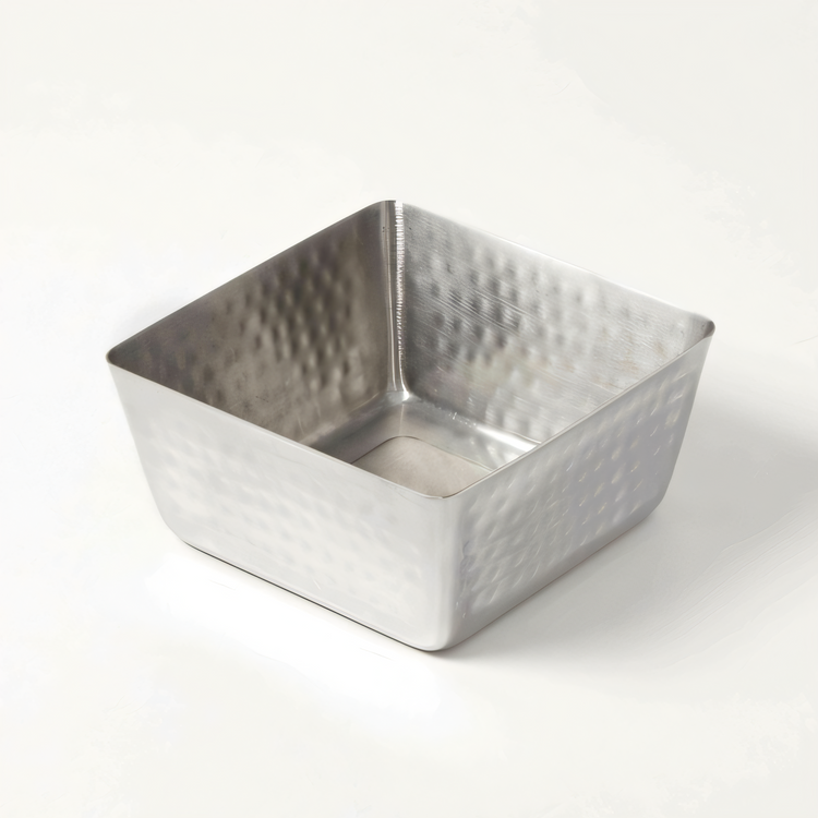 Product image #1 for American Metalcraft 70 oz Square Stainless Steel Hammered Finish Serving Bowl