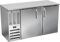 Beverage-Air BBN58HC-F-S 58-Inch Shallow-Depth Food-Rated Back Bar Refrigerator with Solid Doors