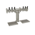 Thumbnail image #1 for Glastender Pipe Tee Countertop Draft Dispensing Tower, 6 Faucets, Air Cooled, Mirror Finish