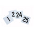Thumbnail image #1 for Winco Plastic Table Number Cards Set, Numbers 1-25, Double-Sided, 4 x 3-3/4 Inches