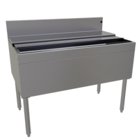 Glastender 42-Inch Stainless Steel Underbar Ice Bin with 10-Circuit Cold Plate, 149 lb. Ice Capacity