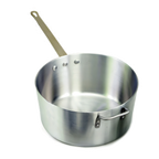 Thumbnail image #1 for Crestware PAN10 10 Qt. Tapered Aluminum Sauce Pan with Riveted Handle, Brushed Finish, No Cover Case of 6