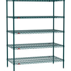 Thumbnail image #1 for Metro Super Erecta SE-2124K3-63-S5 Stationary Starter Wire Shelving Unit, 24"W x 21"D x 63"H, 800 lb. capacity per shelf, 2000 lb. capacity per unit