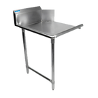 Thumbnail image #1 for BK Resources BKCDT-26-L-SS 26-Inch Right-to-Left Straight Clean Dish Table, 18-Gauge 304 Stainless Steel, 10-Inch Backsplash