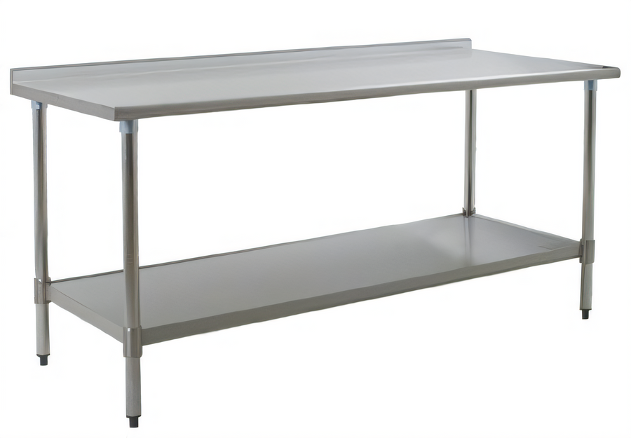 Product image #1 for Eagle Group Spec-Master 72-Inch x 24-Inch Stainless Steel Work Table with Undershelf and 1-1/2-Inch Rear Up-Turn