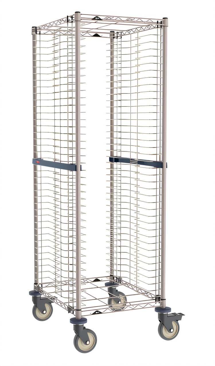 Product image #1 for Metro Mobile Wire End-Load Bun Pan Rack, 40-Pan Capacity, 23.25 x 28.75 x 69 Inches, Brite Zinc Finish
