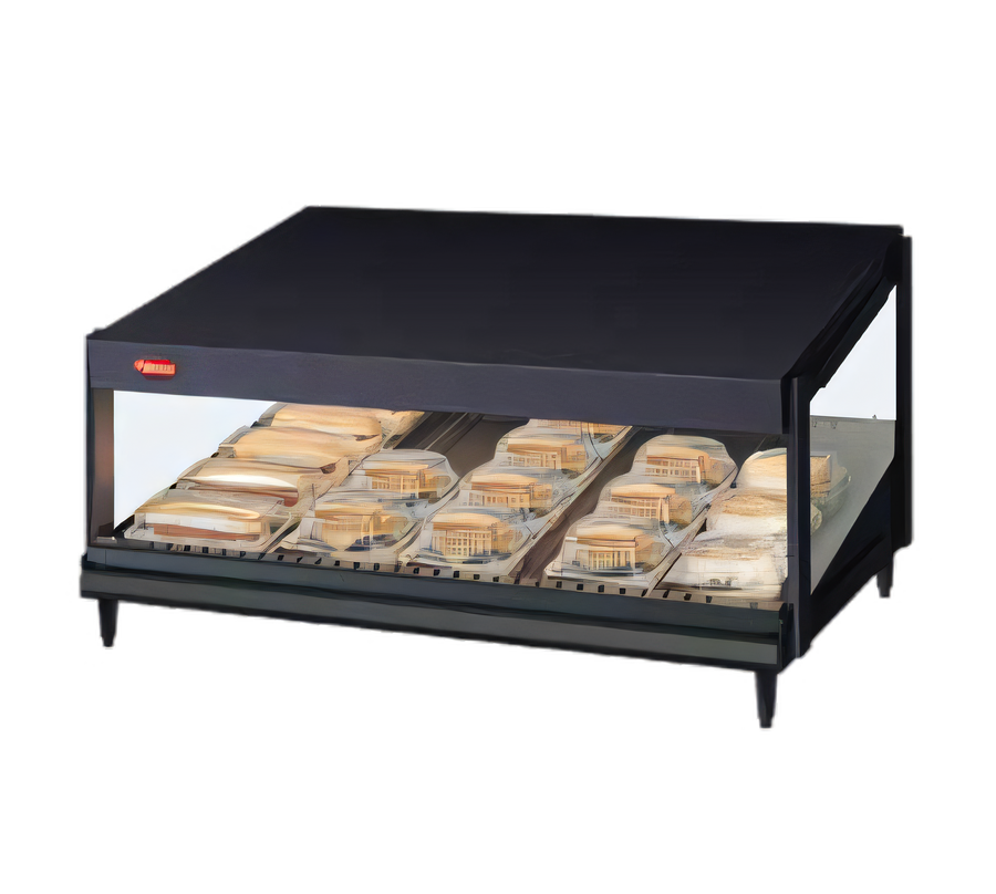 Product image #1 for Hatco Glo-Ray 52-Inch Countertop Pass-Thru Merchandising Warmer with Slanted Shelf