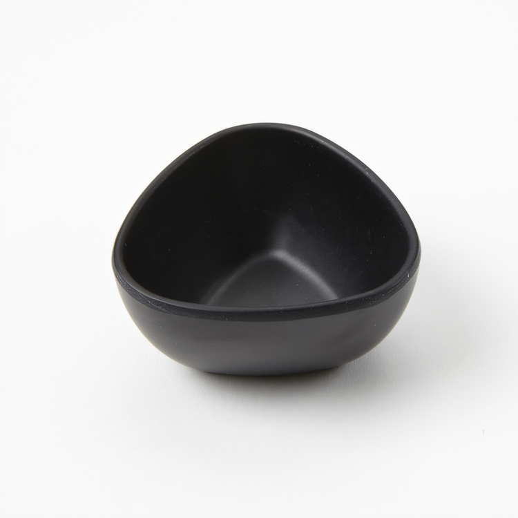 Product image #1 for American Metalcraft 2 oz Black Triangular Bamboo Fiber Sauce Cup