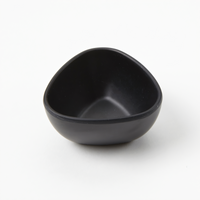 American Metalcraft 2 oz Black Triangular Bamboo Fiber Sauce Cup