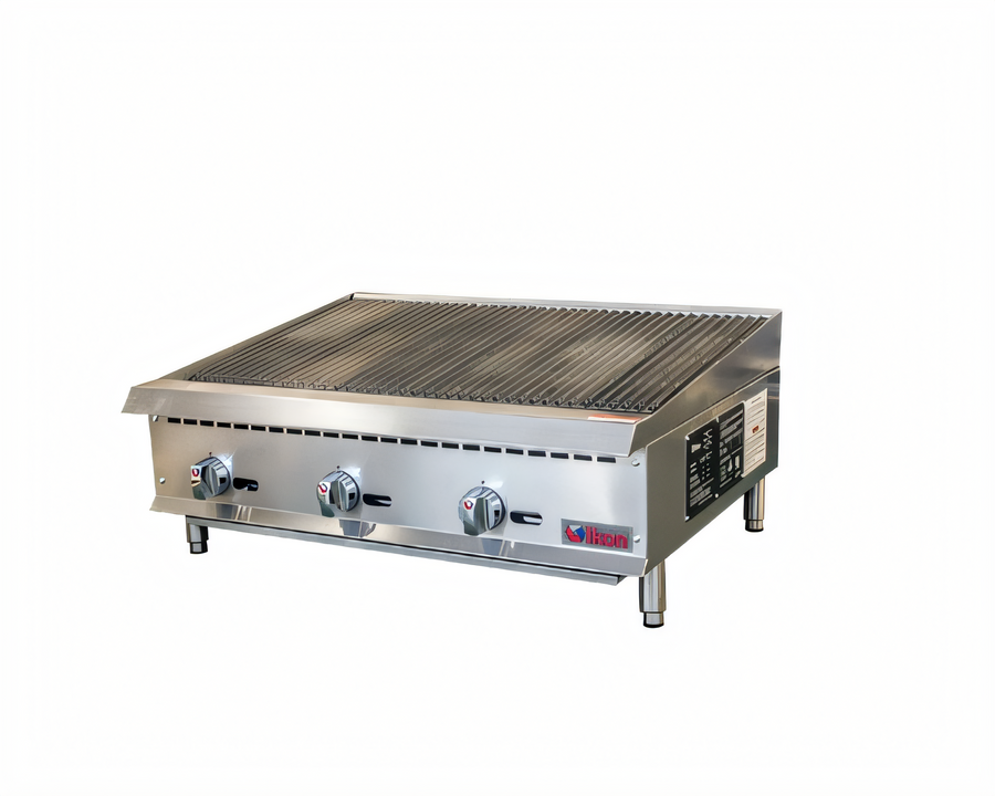 Product image #1 for IKON Cooking 36-Inch Natural Gas Radiant Charbroiler with 3 U-Shape Burners
