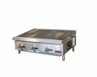 IKON Cooking 36-Inch Natural Gas Radiant Charbroiler with 3 U-Shape Burners
