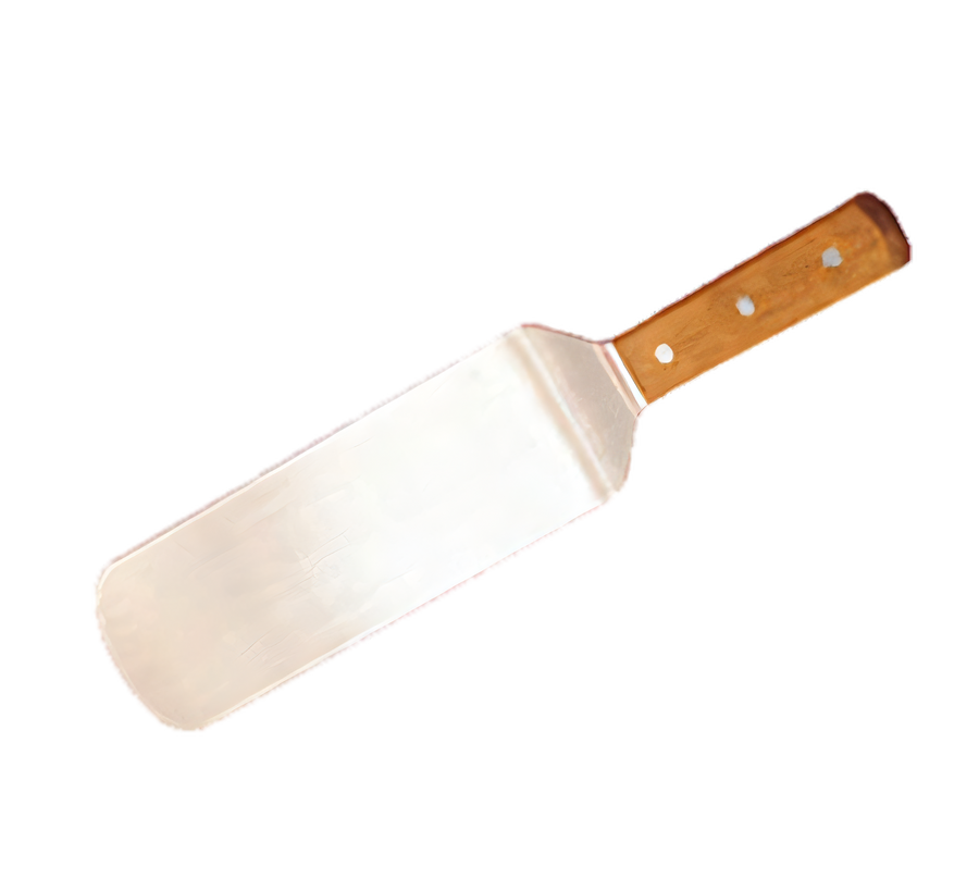 Product image #1 for American Metalcraft 14-Inch Wood-Handled Stainless Steel Turner with Rounded Blade