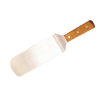 American Metalcraft 14-Inch Wood-Handled Stainless Steel Turner with Rounded Blade