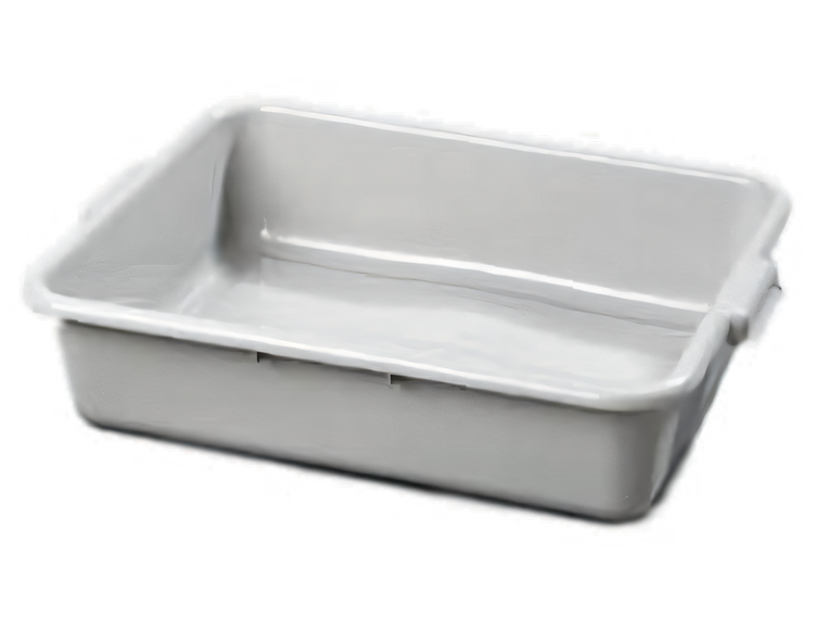 Product image #1 for Comfort Curve 1-Compartment Gray Polyethylene Bus Box Skid, 20 x 15 x 5 Inches