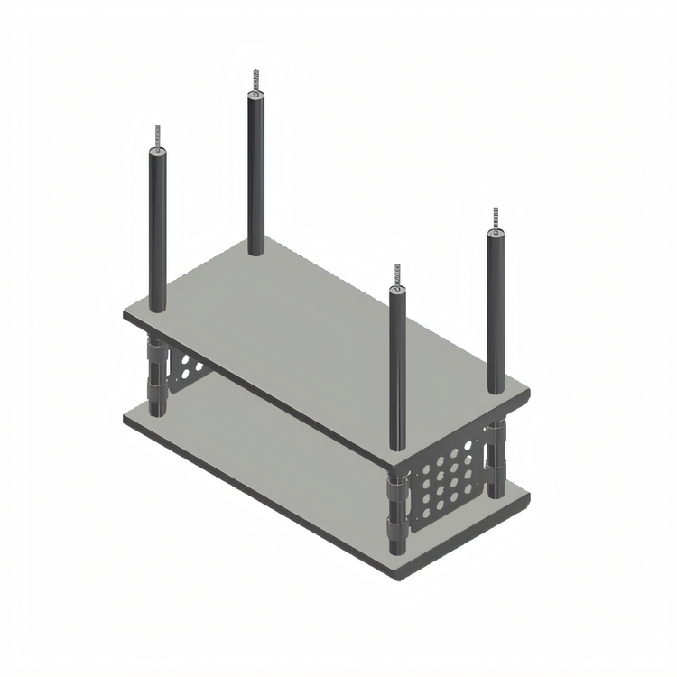 Product image #1 for John Boos Heavy-Duty Ceiling Mount Double Overshelf, 48 x 18 Inches, Stainless Steel, KD