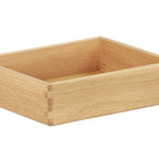 Thumbnail image #1 for Cal-Mil 23106-10123-21 Oak Serving Tray, 10"W x 12"D x 3"H, Fits Black Metal Riser Frames