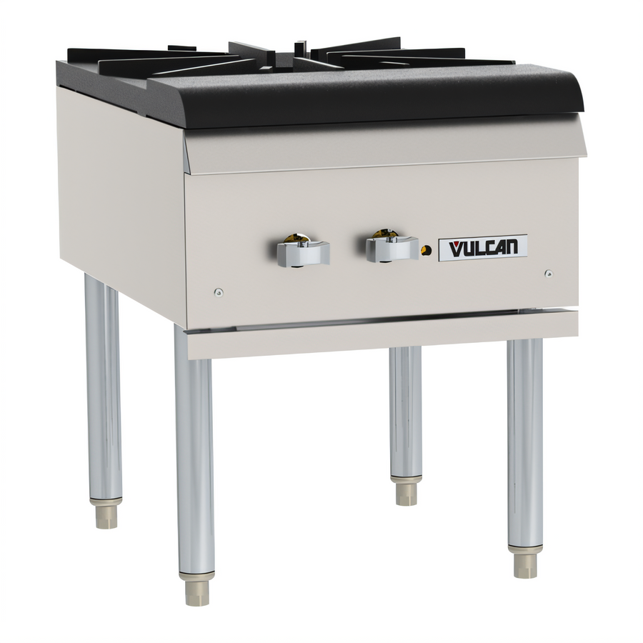Product image #1 for Vulcan Quick Ship Platinum Gas Stock Pot Range with Single Two-Ring Burner, 18-Inch Wide