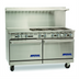 Thumbnail image #1 for Imperial Pro Series 60-Inch Gas Restaurant Range with 6 Open Burners, 24-Inch Griddle, and 2 Convection Ovens