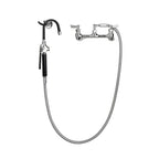 Thumbnail image #1 for Fisher 22500 Wall-Mount Hose-Style Pot Filler Faucet, 60-Inch Hose, 8-Inch Adjustable Centers, Low-Lead