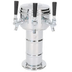 Thumbnail image #1 for Micro Matic MTM-3PSS Mini-Mushroom 3-Faucet Countertop Air-Cooled Draft Beer Tower, Polished Stainless Steel