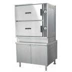 Thumbnail image #1 for Crown ECX-16 Two Compartment Electric Convection Steamer with 36-Inch Cabinet Base