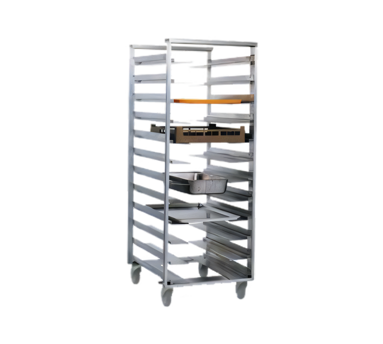 Product image #1 for Panco Multi-Purpose Mobile Front-Loading Rack, 10 Slide Capacity, Aluminum