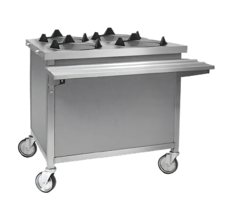 Product image #1 for Director's Choice DCS-PUD-3T Mobile Triple Unheated Dish Dispenser with Red Laminate Panels