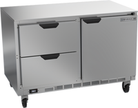 Beverage-Air UCRD48AHC-2 Two-Section Undercounter Refrigerator with 2 Drawers and 1 Solid Door, 48 Inch, 13.9 Cu. Ft.