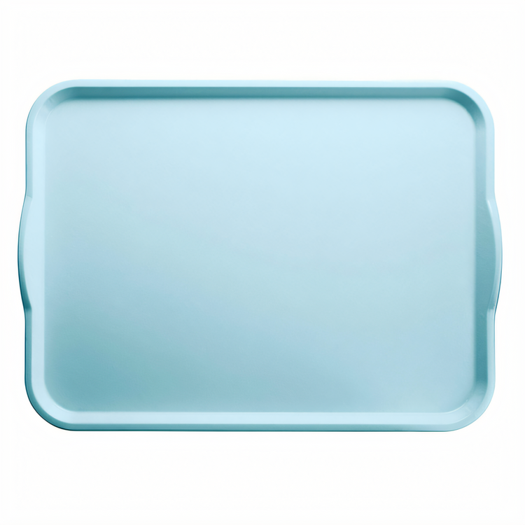 Product image #2 for Cambro Camtray® Sky Blue Rectangular Dietary Tray with Handles, 14 x 18 Inches