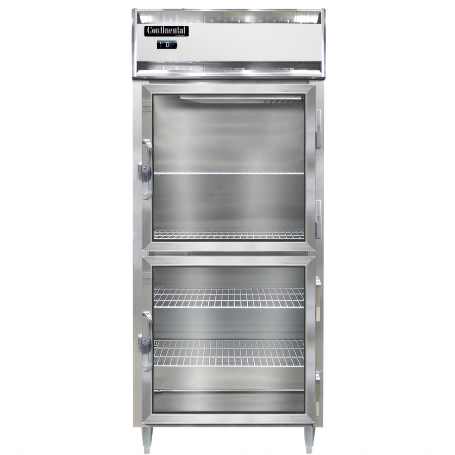 Product image #1 for Continental Refrigerator Designer Line D1FXNGDHD One-Section Extra-Wide Reach-In Glass Door Freezer