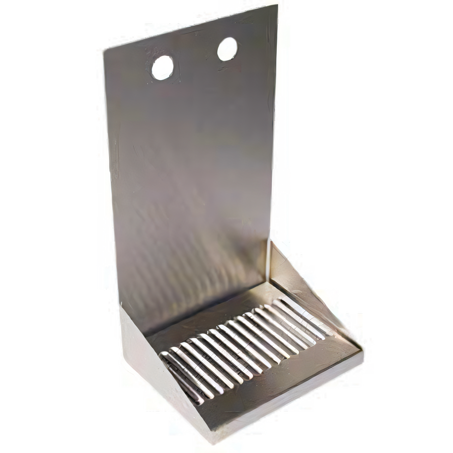 Product image #1 for Wall Mount Stainless Steel Drip Tray Trough with 2 Faucet Holes and 1/2 Inch NPT Drain