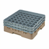 Thumbnail image #2 for Cambro Camrack Full-Size 49-Compartment Glass Rack with 2 Soft Gray Extenders, Beige