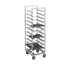 Thumbnail image #1 for Single-Section Trapezoidal Aluminum Cafeteria Tray Rack, End Load, 10-Tray Capacity