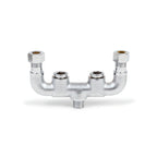 Thumbnail image #1 for John Boos PB-MV Manual Tempering Valve with Built-In Check Valves, Rough Chrome Finish, 9/16-24 UNEF Threads