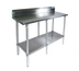 Thumbnail image #1 for BK Resources SVTR5-9630 96 x 30 Inch Stainless Steel 5-Inch Riser Work Table with Undershelf